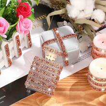 Multi - Purpose Resin Rhinestone Trim - Self - Adhesive Heat Transfer For Clothing, Shoes, DIY Jewelry - Red - View 10