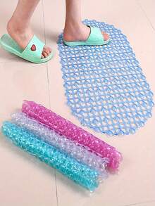 1/2/4pcs Anti-Slip Suction Cup Bath Mats - Waterproof Shower And Toilet Rugs, Plastic, Available In Mixed Colors/Pink/Blue, Bathroom Mats | Wet Environment Pads | Bathroom Carpets, Bathroom Accessories Home Bathroom Decor Fall Decor Back To School - Bathroom Anti-slip Mat - View 5