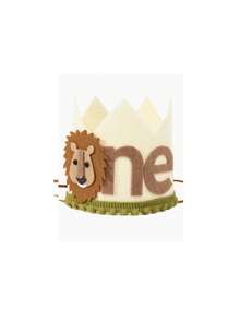 1st Birthday Decorations, 1st Birthday Crown - Lion 1st Birthday Hat, Jungle Wild Animal Zoo Wild One Boy Birthday Hat Decor, 1st Birthday Decorations - Multicolor - View 17