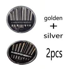 30pcs Golden Tail Hand Sewing Needles With Black Storage Case, Sewing Kit For Clothes And Home - Gold - View 6