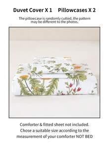 Bộ ga trải giường họa tiết hoa 3 món (1 ga trải giường và 2 vỏ gối), mềm mại và thân thiện với da, phù hợp cho mọi mùa. - Nhiều màu - Xem 11