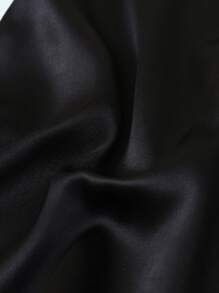 3pcs Set Satin Pale Pink Single-Breasted Lapel Collar Short Sleeve Top And Long/Shorts, Ladies Pajamas Home Wear Set For Spring/Summer