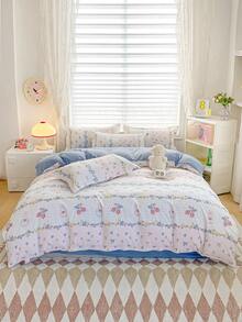 4PCS (1PC Duvet Cover+1PC Bed Sheet+2PCS Pillowcase) Student Dormitory Bunk Bed. - Multicolor - View 12