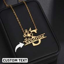 Collares, Collares de acero inoxidable, Collares de acero inoxidable para mujer, Cadenas de acero inoxidable, Joyería de acero inoxidable, Collares para mujer, Dijes de collar, Joyería, Collar con inicial, Collares para compartir, Collar personalizado - Multicolor - Ver 1