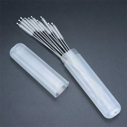 Extra-Long Straw Cleaning Brush Set - Durable Plastic, Non-Electric, Commercial Grade For Efficient Cleaning