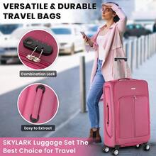 Deluxe Edition 29" Large Suitcase Super Lightweight Luggage 20% Expandable 4 Wheel Spinner Soft Shell Check In Luggage For 23kg - Pink - View 3