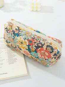 1个彩色大号花卉绗缝化妆包，时尚休闲大容量便携拉链化妆包，旅行度假必备化妆包，可收纳卫生巾、卫生棉、有线耳机、头戴式耳机、充电器、口红、化妆品、香水、护肤品和美容产品，家居装饰，钥匙，节日礼物，化妆包，小型化妆包，化妆包，圣诞礼物，收纳袋，手拿包/小手提包，化妆品收纳盒，收纳袋，刷子架，迷你收纳袋，大容量收纳袋，圣诞礼物，女士礼物创意，化妆包，旅行必备 - 彩色 - 查看 12