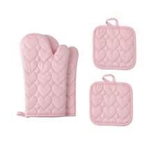 4pcs/Set Long/Short Duck Bill & Heart Shaped Oven Mitts & Pot Holders, Extra Thick And Heat Resistant Up To 500 Degrees, Kitchen Set