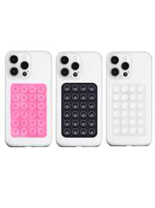 10pcs Double-Sided Silicone Suction Cup Upgrade Suction Cup Card Package Square Single Sided Phone Suction Cup Holder Adhesive Phone Case Holder Silicone Phone Accessories For Women For Men Wallet Mini Wallet Purse Wallet Magsafe Wallet Card Wallet