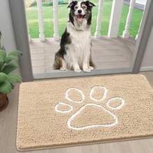 Dog Door Mat For Muddy Paws - Absorbent Dirt Trapper, Non-Slip Washable Chenille Mat, Quick-Dry Mud Mat For Indoor Entry Floors!-DATL