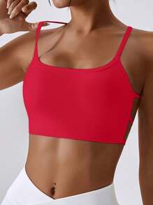 Cross Back Sports Tank Top, Show Your Beautiful Back Summer Tops