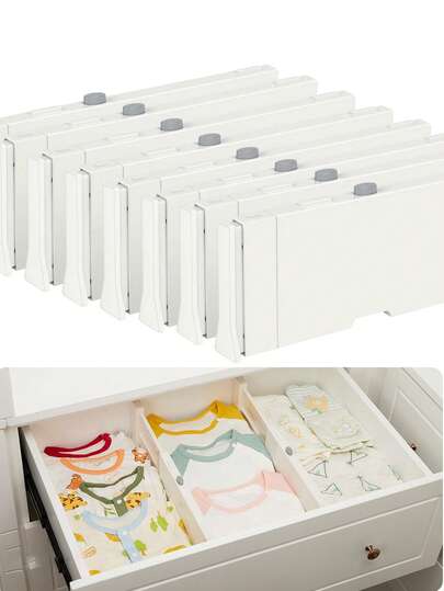 3pcs Dresser Drawer Storage Box, Plastic Drawer Divider For Dressers, Baby Clothes, Kitchen And Office Storage(Refer To The SKU Image When Placing An Order To Avoid Purchasing The Wrong Item.)