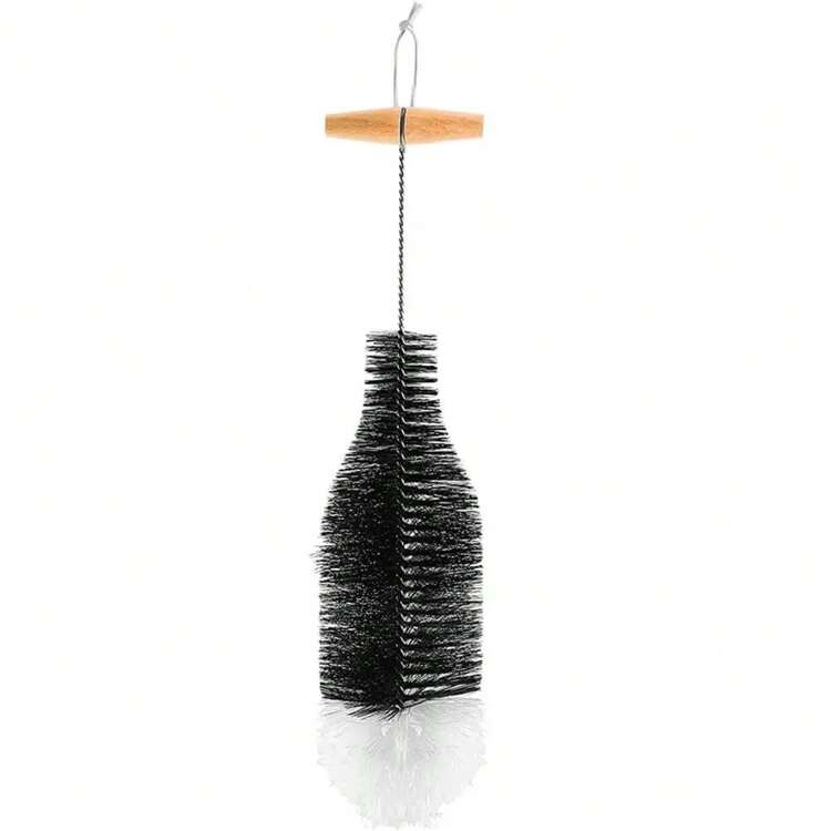 Cepillo para botellas de corriente de Soda con de haya, limpiador de tarros de cristalería, herramienta de limpieza de cocina, cepillo de limpieza de tazas y botellas de bebidas PEXV - 07 - Añade 1