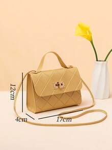 Fashion Women's Handbag, Satchel Shoulder Crossbody Mini Bag - Gold - View 7