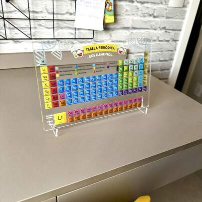 Tabela Periódica Elementos Químicos Impressa em Acrílico para Estudantes Professores E Pesquisadores