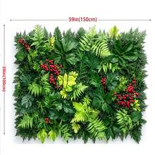 1 pieza Panel de pared de flores y césped artificial de poliéster 2D, multifuncional, universal, sin necesidad de electricidad, apto para fiesta de jardín, decoración del hogar, fondo de fotografía, suministros para fiestas, Pascua, banners de fiestas, decoración del hogar - 1 pieza - Ver 3