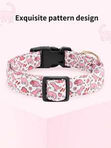 1pc Cute And Distinctive Patterns Dinosaur Bee Cow Pet Collar For Small Medium Large Dogs Adjust Buckle Dog Collar For Indoor And Outdoor Use - Multicolor - View 2