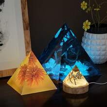 1pc Crystal Resin High Transparency Pyramid Silicone Mold, DIY Triangle Cone Handcraft Art Candle, Soap, Decor Home Accessories - Multiple Specifications - View 6