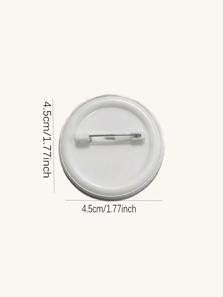 1pc 4.4cm/1.73inch No Smoking Sign, I Love Music, Red Lips, 8 Ball, Decorative Pin Brooch Badge, Button Lapel Pin, Suitable For Attaching To Clothes, Bags, Backpacks, Fun Gift For Friends And Family - Multicolor - View 8