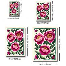 1 pieza Póster de arte de pared con pintura de lienzo de estilo bohemio con peonía rosa enmarcada/sin marco, obra de arte botánica minimalista floral abstracta vintage, adecuada para dormitorio, apartamento, sala de estar, decoración del hogar moderna - Multicolor - Ver 6