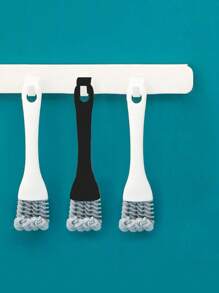 1pc Black & White Multi-Function Stove Cleaning Brush, Kitchen Stovetop Crevice Sink Corner Grill Cleaner Brush