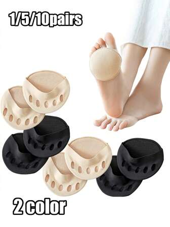 Chaussettes femme avec coussin pour les orteils, doublure invisible en nylon et éponge, 1/5/10 paires, douces et anti-dérapantes, soulagement de la douleur et des ampoules pour les talons hauts, les plates-formes, les bottes et les sandales