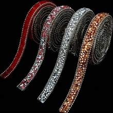Multi - Purpose Resin Rhinestone Trim - Self - Adhesive Heat Transfer For Clothing, Shoes, DIY Jewelry - Red - View 4