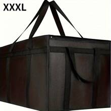 大号/XL/XXXL 保温袋：保持食物冷热数小时 - 杂货手提袋、用于餐饮/Doordash 的软冷藏袋、披萨保温袋、轻便坚固的拉链 - 黑色 - 查看 9