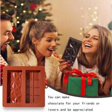 2 pezzi/1 pezzo Stampo in silicone spesso stile Dubai, grande stampo per cioccolato adatto per cioccolato fatto a mano, riempimento barrette di cioccolato fai-da-te, cioccolato, torte, stampo per cubetti di ghiaccio