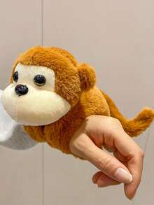 可爱动物毛绒玩具套装，包含狐狸、考拉、熊猫、猪、鸭子、浣熊、猴子和兔子，配有拍手环，创意设计，可佩戴在手腕上，新颖的圣诞节和新年礼物，适合作为玩偶、圣诞礼物或趣味毛绒玩具。 - 彩色 - 查看 11