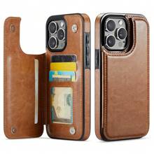 Luxury Durable Leather Wallet Phone Case Compatible With IPhone 16e 16 15 14 13 12 11 Pro Max SE X XR XS Max 8 7 6 6S Plus Compatible With Samsung Galaxy S25 S24 S23 S22 S21 S20 Ultra A13 A14 A15 A35 A53 A54 A55 S23 FE S24 FE Kickstand Credit Card Slots Holder Shockproof Phone Cover Waterproof Anti-Fall Scratch Resistant Full Cover