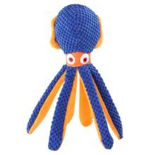 Pet Plush Squeaky Doll - Octopus Shell Shape Puzzle Food Hiding Design, Interactive Teeth Cleaning Chew Doll, Suitable For Medium & Small Cats & Dogs - Multicolor - View 11