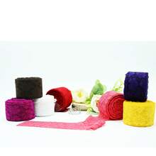 206 6cm Wide Lace Trims In Various Colors - Ideal For Crafts And Creative Projects - Yellow - View 4