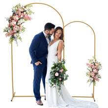6.6FT 7.2FT Large Size Metal Round Balloon Arch Kit Decoration, Wedding Birthday Party Gold Metal Circle Decoration, Graduation Decoration Baby Shower Party Photo Background - 5.9FT(1.8M) - View 7