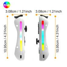 Controlador inalámbrico GAMINJA NS008 compatible con Switch, controladores laterales izquierdo y derecho con luces RGB, compatible con la consola de juegos Switch, mando L/R con función de encendido de pantalla y captura de pantalla, par de Joy-Con portátil - Multicolor - Ver 9