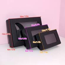 10 hộp giấy cửa sổ, hộp đóng gói chuyển phát nhanh, vật liệu đóng gói, hộp quà tặng, hộp giấy gợn sóng, thùng carton bưu chính - màu đen - Xem 8