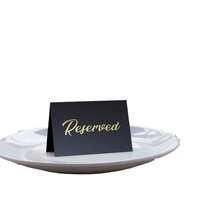 10 件装豪华金色预留桌标牌 - 双面，无需电力，黑色简约金色印花卡易于使用的纸质标牌，适用于婚礼、派对、餐厅、宴会和特殊活动 - 用于优雅而时尚的预订桌位 - 彩色 - 查看 5