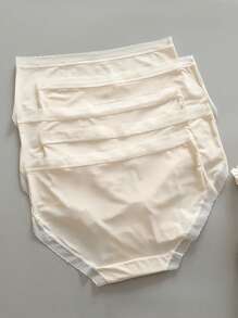 Paquete de 5 bragas de seda con lazo de talle medio súper delgadas para mujer