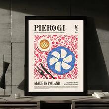 1 件/3 件墙面艺术海报复古咖啡香蕉船寿司拉面复古韩国美食海报精美客厅酒吧美学装饰墙面装饰无框/有框帆布艺术厨房装饰 - 彩色 - 查看 31