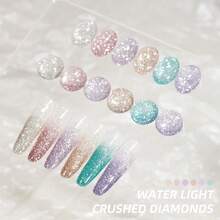 XEIJAYI XEJAYI 6色15ml闪亮凝胶指甲油套装，UV/LED可卸甲油胶，半永久性，DIY沙龙级凝胶美甲，适合春夏美甲 - 彩色 - 查看 3