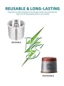 Stainless Steel Refillable Coffee Capsules Compatible With Illy X7/Illy Y3/Illy Y5 Coffee Machines Reusable Capsule Filter Pods Coffee Accessory - Multiple Sets - View 7