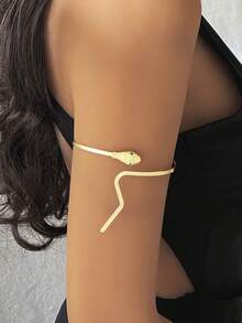 1pc Multi Pattern Optional Women's Armband, Butterfly, Flower, Snake Shaped, Hollow Opening Armband, Suitable For Daily Wear And Vacation Wear