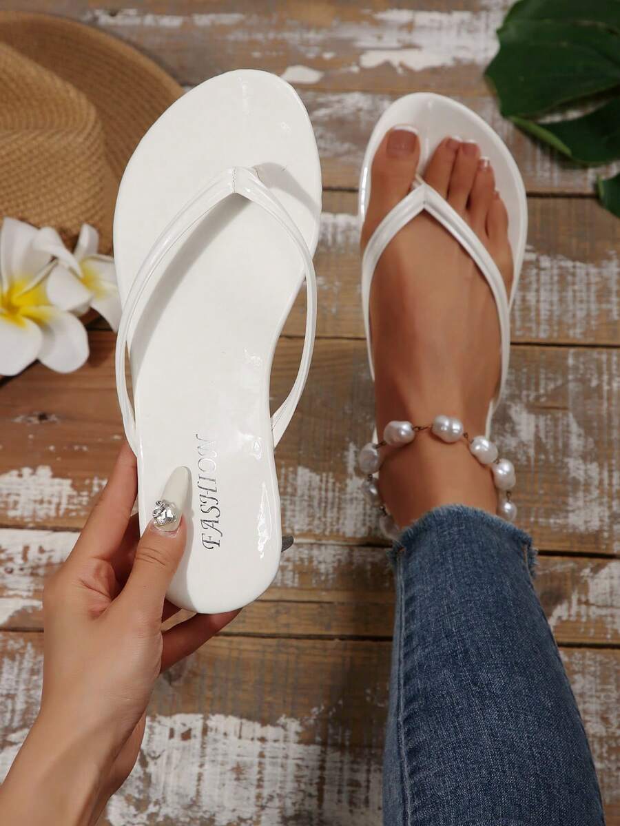 Women's French Open Toe Slippers, Sweet Fairy-Like Style, Versatile, Beach Vacation, Non-Slip Soft Bottom Beach Sandals, Suitable For Dates, Gatherings, Parties And Casual Daily Wear, Summer,Flip Flops