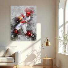 Framed Room Decor J.Oey V.Otto Inspirational Baseball Canvas Print, Athletic Motivation Poster,   Canvas Wall Art, For Home Office, Bedroom, Sports Room Decor, Educational Chart & Poster