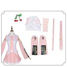 Pink Miku Cosplay Costume Performance Suit Cos Suit Regular C Suit Wig Cosplay Girls Spring Sakura Cherry Miku - costume - View 1
