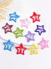 30pcs Candy Color Butterfly Clip Minimalist Rainbow Color Hair Clip Barrette Sweet Cute Hair Accessories For Girls, Random Colors - Multicolor - View 4