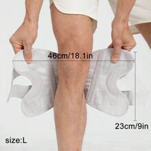 1 Pc- Adjustable Compression Knee Brace With Side Stabilizers For Meniscus, Bidirectional Cross Winding Straps, Breathable, Open Knee Compression Sleeve For Working Out Running, Knee Support For Men & Women (A Single One, Not A Pair/ Grey/ Black) Gym Accessories Knee Support Sports Knee Pads Gym Knee Pads