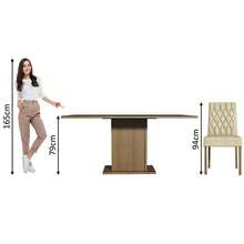 MADESA Juego De Comedor Con Mesa Y 6 Sillas Hanna Color Marrón/Negro/imperial - Negro y marrón imperial - Ver 4