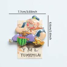 Imanes de nevera con personajes de la Peregrinación al Oeste, incluyendo Sun Wukong, Xuanzang, Zhu Bajie, Sha Wujing, decoración del hogar estilo chino, regalo festivo