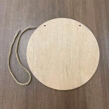 1pc Eid Mubarak Wooden Sign, 8x8 Inch Round Wall Art, Farmhouse Home Decor, Suitable For Living Room, Bar And Club - Wooden Holiday Decoration - Type C - View 8